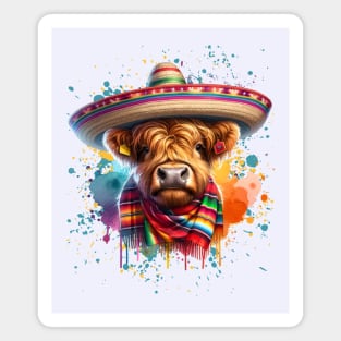Cinco de Mayo Cow Magnet